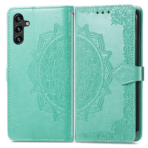 Funda de Cuero Cartera con Soporte Patron de Moda Carcasa para Samsung Galaxy A04s Verde