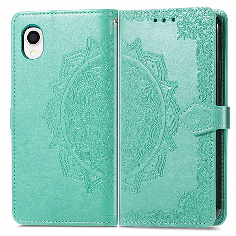 Funda de Cuero Cartera con Soporte Patron de Moda Carcasa para Samsung Galaxy A22 5G SC-56B Verde