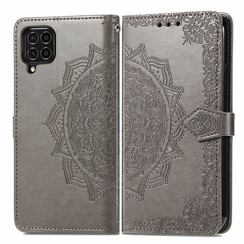 Funda de Cuero Cartera con Soporte Patron de Moda Carcasa para Samsung Galaxy F62 5G Gris