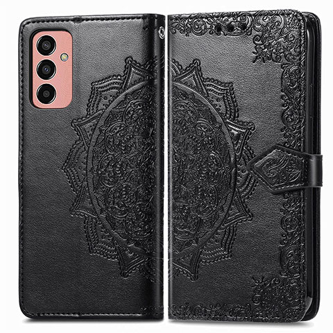 Funda de Cuero Cartera con Soporte Patron de Moda Carcasa para Samsung Galaxy M13 4G Negro