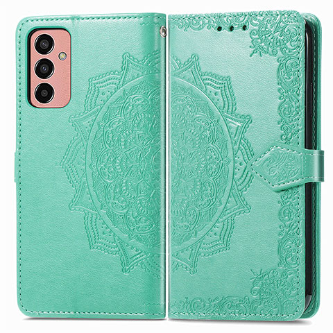 Funda de Cuero Cartera con Soporte Patron de Moda Carcasa para Samsung Galaxy M13 4G Verde