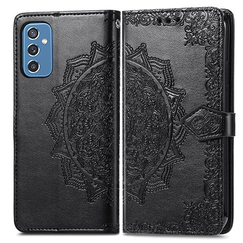 Funda de Cuero Cartera con Soporte Patron de Moda Carcasa para Samsung Galaxy M52 5G Negro