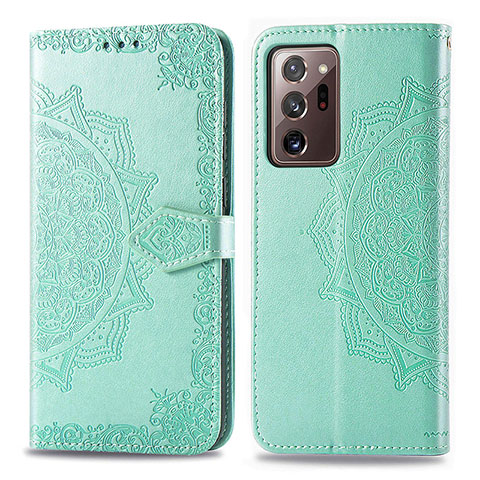 Funda de Cuero Cartera con Soporte Patron de Moda Carcasa para Samsung Galaxy Note 20 Ultra 5G Verde