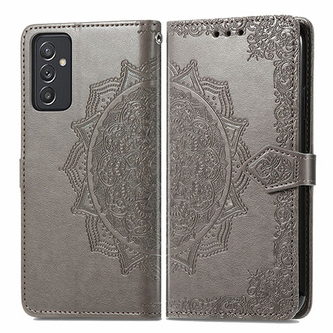 Funda de Cuero Cartera con Soporte Patron de Moda Carcasa para Samsung Galaxy Quantum2 5G Gris