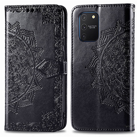 Funda de Cuero Cartera con Soporte Patron de Moda Carcasa para Samsung Galaxy S10 Lite Negro