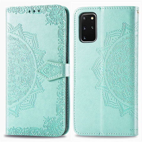 Funda de Cuero Cartera con Soporte Patron de Moda Carcasa para Samsung Galaxy S20 Plus 5G Verde