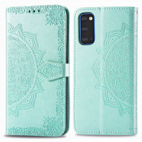 Funda de Cuero Cartera con Soporte Patron de Moda Carcasa para Samsung Galaxy S20 Verde