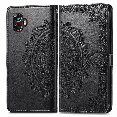 Funda de Cuero Cartera con Soporte Patron de Moda Carcasa para Samsung Galaxy XCover 6 Pro 5G Negro