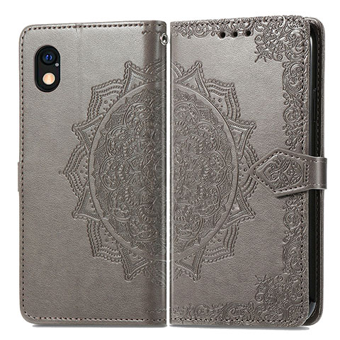 Funda de Cuero Cartera con Soporte Patron de Moda Carcasa para Sony Xperia Ace III Gris