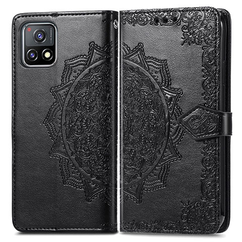 Funda de Cuero Cartera con Soporte Patron de Moda Carcasa para Vivo Y52s 5G Negro