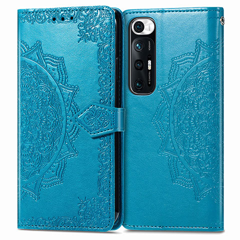 Funda de Cuero Cartera con Soporte Patron de Moda Carcasa para Xiaomi Mi 10S 5G Azul