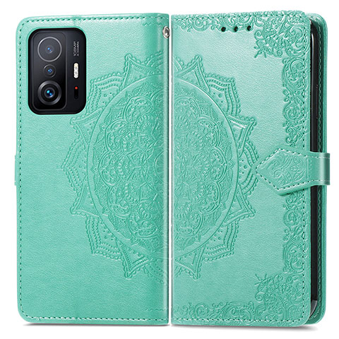 Funda de Cuero Cartera con Soporte Patron de Moda Carcasa para Xiaomi Mi 11T Pro 5G Verde