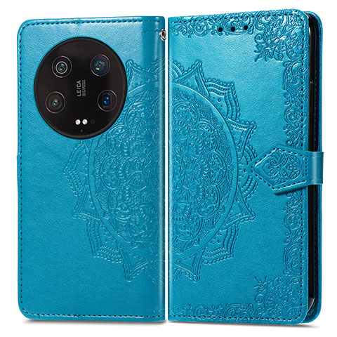 Funda de Cuero Cartera con Soporte Patron de Moda Carcasa para Xiaomi Mi 13 Ultra 5G Azul