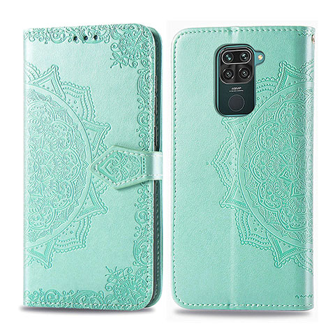 Funda de Cuero Cartera con Soporte Patron de Moda Carcasa para Xiaomi Redmi 10X 4G Verde