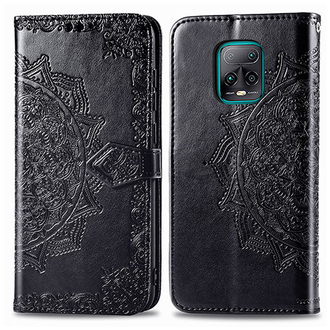 Funda de Cuero Cartera con Soporte Patron de Moda Carcasa para Xiaomi Redmi 10X Pro 5G Negro