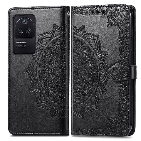 Funda de Cuero Cartera con Soporte Patron de Moda Carcasa para Xiaomi Redmi K40S 5G Negro