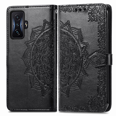 Funda de Cuero Cartera con Soporte Patron de Moda Carcasa para Xiaomi Redmi K50 Gaming 5G Negro