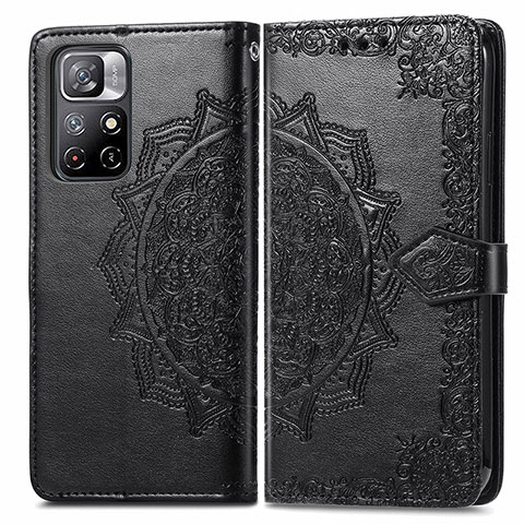 Funda de Cuero Cartera con Soporte Patron de Moda Carcasa para Xiaomi Redmi Note 11 5G Negro