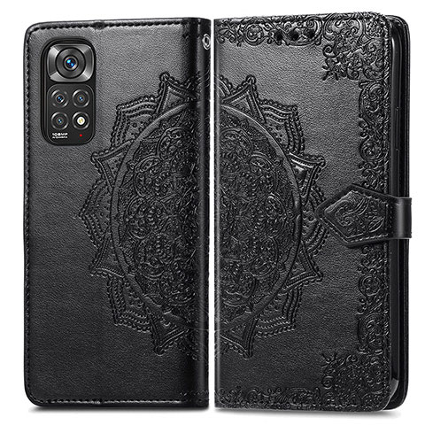 Funda de Cuero Cartera con Soporte Patron de Moda Carcasa para Xiaomi Redmi Note 11 Pro 5G Negro