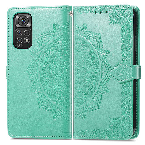 Funda de Cuero Cartera con Soporte Patron de Moda Carcasa para Xiaomi Redmi Note 11 Pro 5G Verde