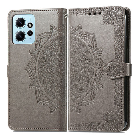 Funda de Cuero Cartera con Soporte Patron de Moda Carcasa para Xiaomi Redmi Note 12 4G Gris