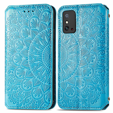 Funda de Cuero Cartera con Soporte Patron de Moda Carcasa S01D para Huawei Honor X10 Max 5G Azul