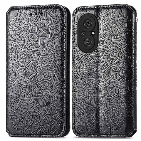 Funda de Cuero Cartera con Soporte Patron de Moda Carcasa S01D para Huawei Nova 9 SE Negro