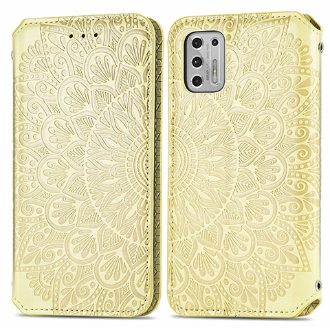 Funda de Cuero Cartera con Soporte Patron de Moda Carcasa S01D para Motorola Moto G Stylus (2021) Oro