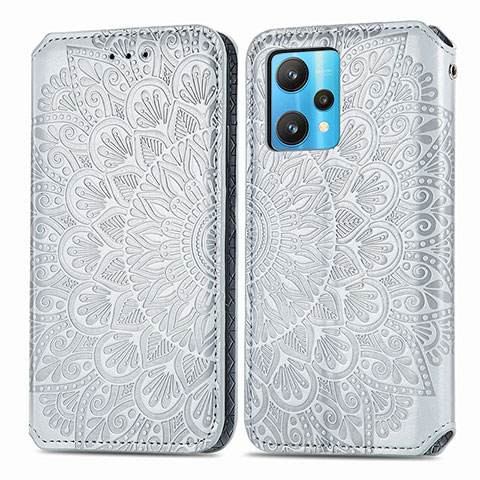 Funda de Cuero Cartera con Soporte Patron de Moda Carcasa S01D para Realme 9 5G Plata