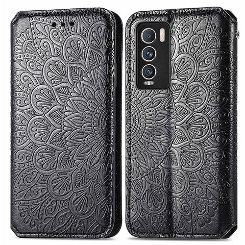 Funda de Cuero Cartera con Soporte Patron de Moda Carcasa S01D para Realme GT Master Explorer 5G Negro