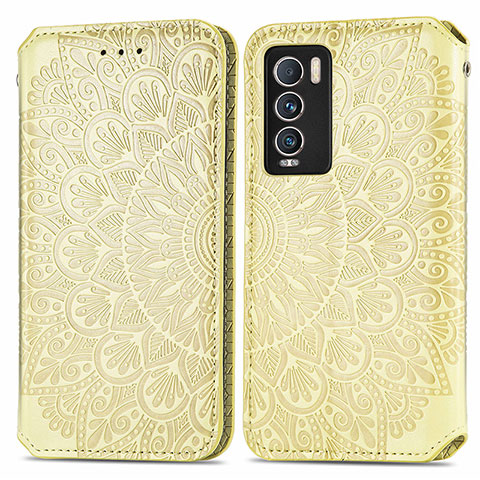 Funda de Cuero Cartera con Soporte Patron de Moda Carcasa S01D para Realme GT Master Explorer 5G Oro