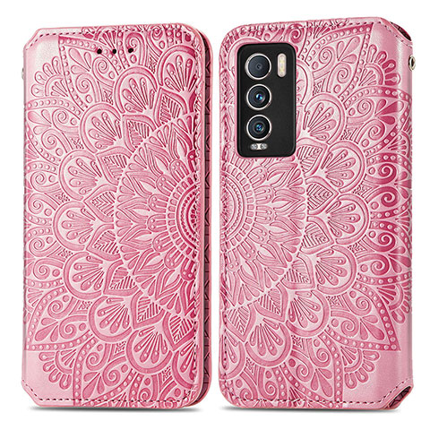 Funda de Cuero Cartera con Soporte Patron de Moda Carcasa S01D para Realme GT Master Explorer 5G Oro Rosa