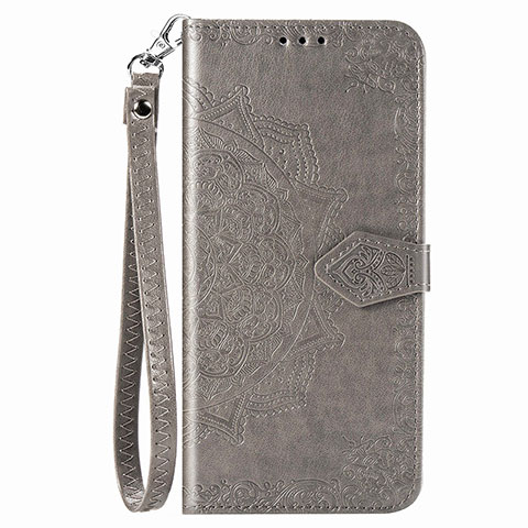 Funda de Cuero Cartera con Soporte Patron de Moda Carcasa S01D para Samsung Galaxy A02 Gris