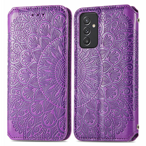 Funda de Cuero Cartera con Soporte Patron de Moda Carcasa S01D para Samsung Galaxy A15 5G Morado