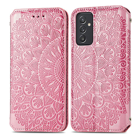 Funda de Cuero Cartera con Soporte Patron de Moda Carcasa S01D para Samsung Galaxy A15 LTE Oro Rosa