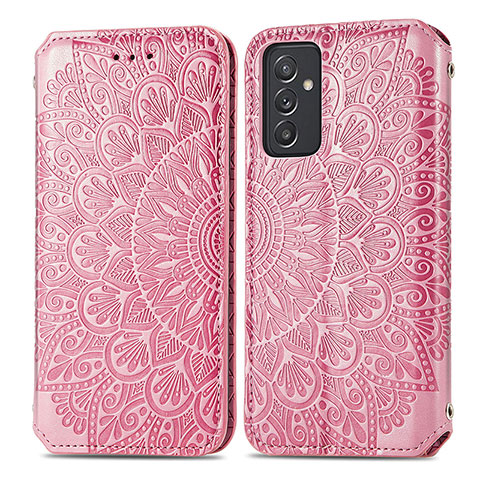 Funda de Cuero Cartera con Soporte Patron de Moda Carcasa S01D para Samsung Galaxy A25 5G Oro Rosa