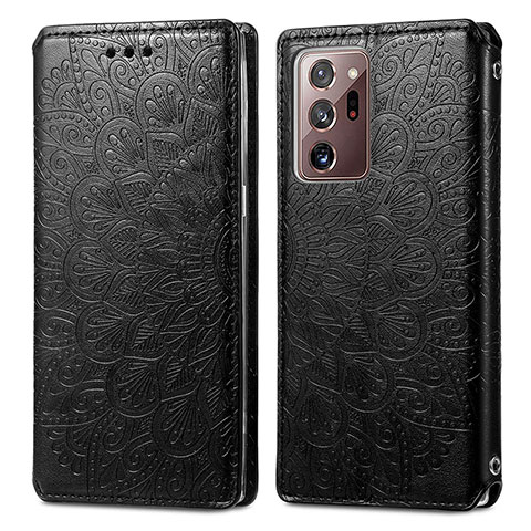 Funda de Cuero Cartera con Soporte Patron de Moda Carcasa S01D para Samsung Galaxy Note 20 Ultra 5G Negro