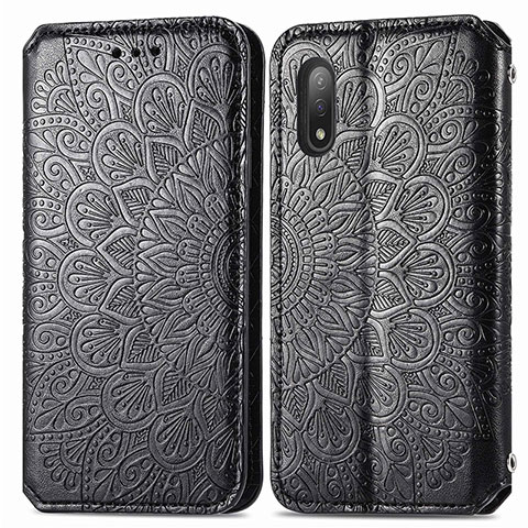 Funda de Cuero Cartera con Soporte Patron de Moda Carcasa S01D para Sony Xperia Ace II Negro