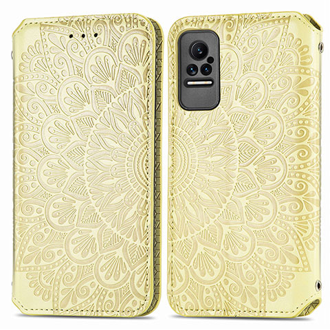 Funda de Cuero Cartera con Soporte Patron de Moda Carcasa S01D para Xiaomi Civi 1S 5G Oro