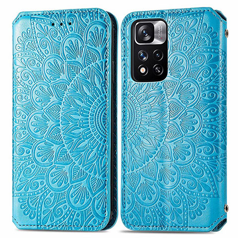 Funda de Cuero Cartera con Soporte Patron de Moda Carcasa S01D para Xiaomi Mi 11i 5G (2022) Azul