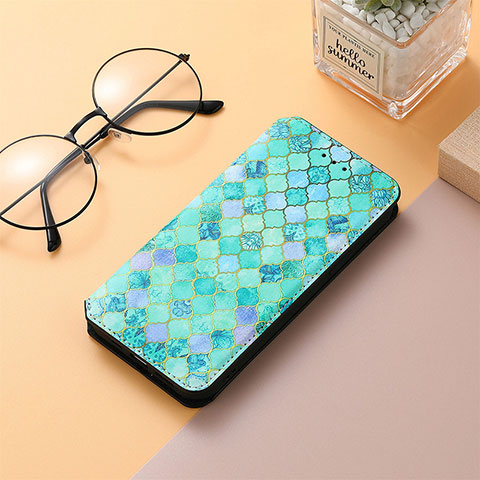 Funda de Cuero Cartera con Soporte Patron de Moda Carcasa S01D para Xiaomi Redmi 12C 4G Verde