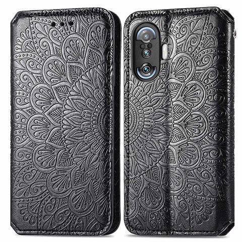 Funda de Cuero Cartera con Soporte Patron de Moda Carcasa S01D para Xiaomi Redmi K50 Gaming 5G Negro