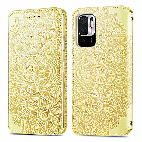 Funda de Cuero Cartera con Soporte Patron de Moda Carcasa S01D para Xiaomi Redmi Note 11 SE 5G Oro