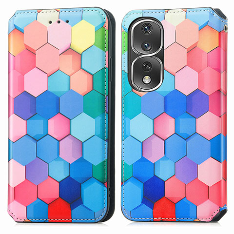 Funda de Cuero Cartera con Soporte Patron de Moda Carcasa S02D para Huawei Honor 80 Pro Flat 5G Vistoso