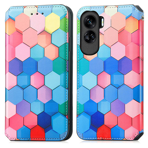 Funda de Cuero Cartera con Soporte Patron de Moda Carcasa S02D para Huawei Honor 90 Lite 5G Vistoso