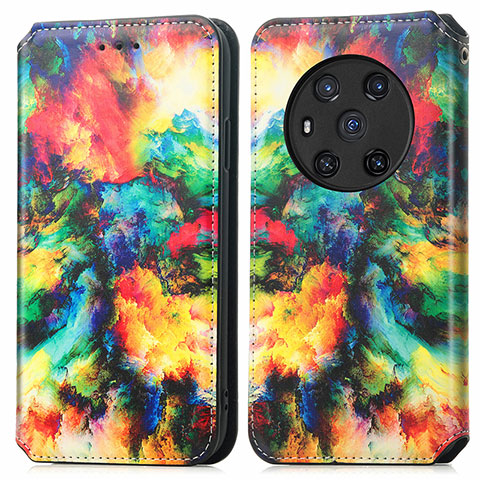 Funda de Cuero Cartera con Soporte Patron de Moda Carcasa S02D para Huawei Honor Magic3 5G Multicolor