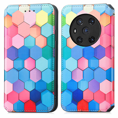 Funda de Cuero Cartera con Soporte Patron de Moda Carcasa S02D para Huawei Honor Magic3 5G Vistoso