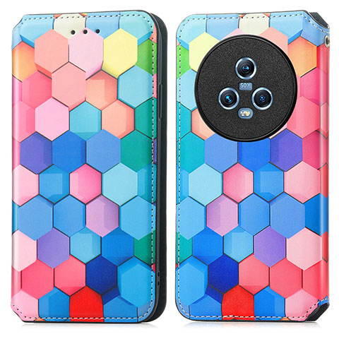 Funda de Cuero Cartera con Soporte Patron de Moda Carcasa S02D para Huawei Honor Magic5 5G Vistoso