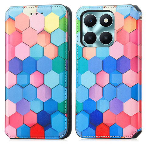 Funda de Cuero Cartera con Soporte Patron de Moda Carcasa S02D para Huawei Honor X6a Vistoso