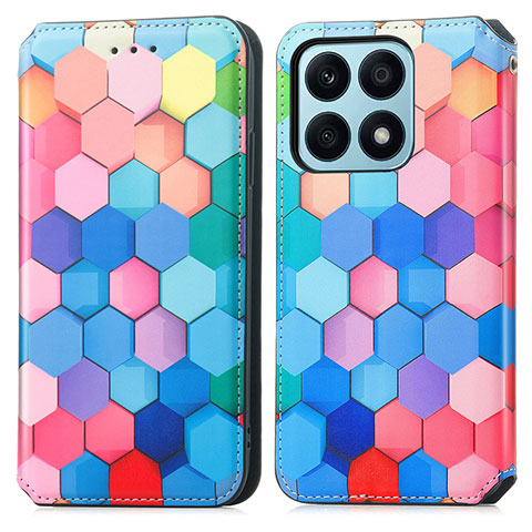 Funda de Cuero Cartera con Soporte Patron de Moda Carcasa S02D para Huawei Honor X8a 4G Vistoso